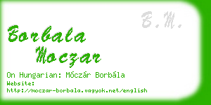 borbala moczar business card