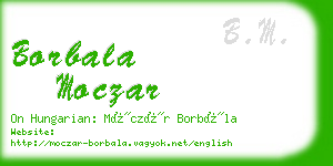 borbala moczar business card